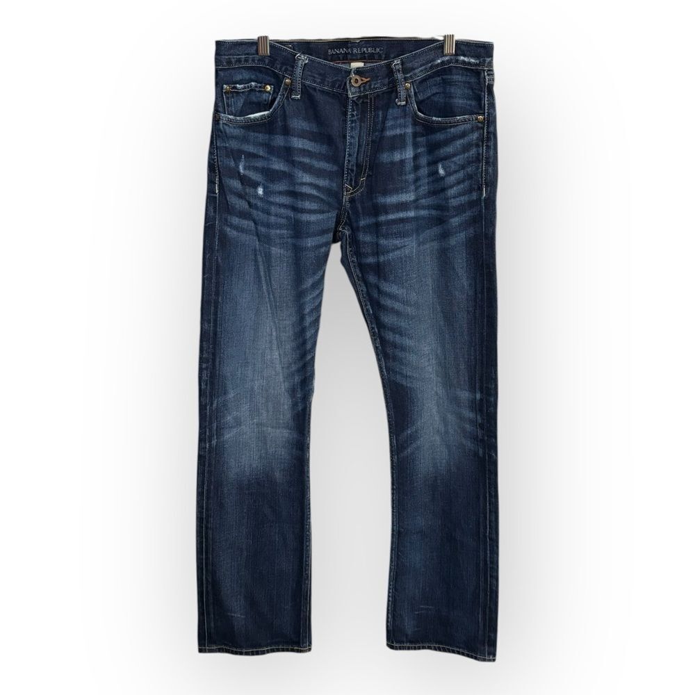 Banana Republic Blue Straight Jeans Classic Style 33x32